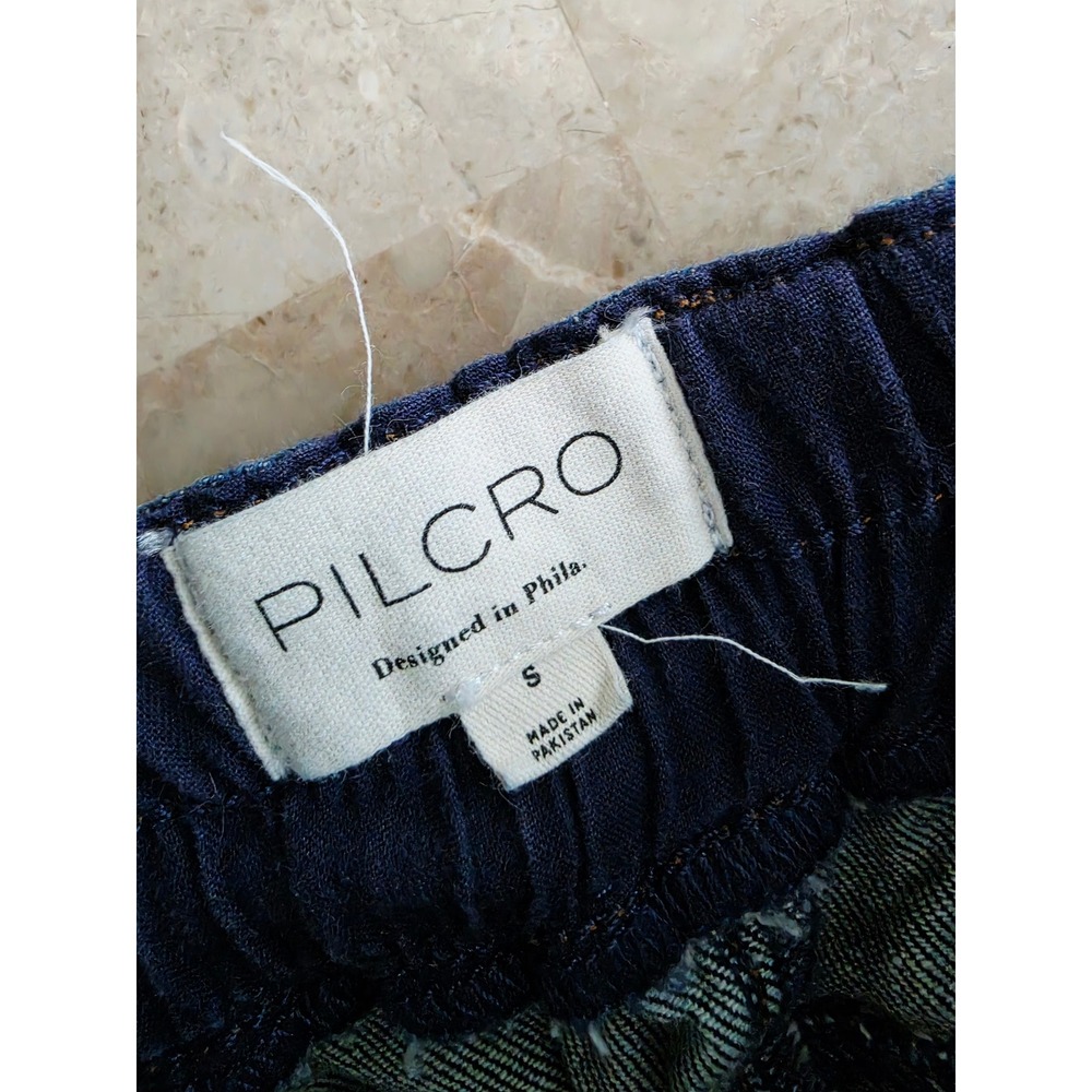 Pilcro Anthropologie Wide Leg Drawstring Utility Denim Jeans Dark Wash Small - Picture 3 of 12